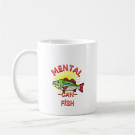 メンタルヘルスの釣り中毒 コーヒーマグカップ