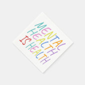 メンタルヘルスはヘルス、メンタルヘルス認識度 スタンダードカクテルナプキン (角)