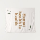 メンタルヘルスは健康タペストリー タペストリー (正面(横))