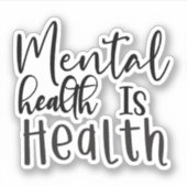 メンタルヘルスは健康 シール (正面)