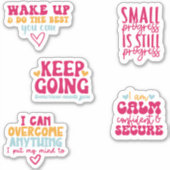 メンタルヘルスやる気を起こさせるステッカーバンドル シール (正面)