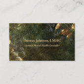 メンタルヘルスカウンセラー葉金ゴールド |自然 名刺 (正面)