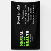 メンタルヘルスカスタムドロップインを癒す男性 横断幕 (縦)