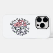 メンタルヘルスカラフル問題の脳と蝶 Case-Mate iPhoneケース (裏面 (横))