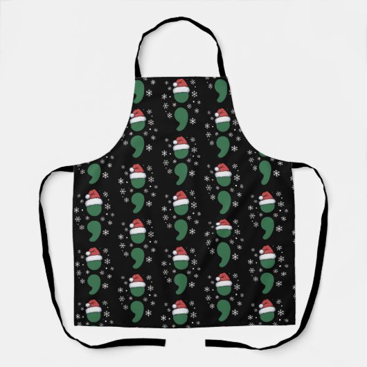 メンタルヘルスクリスマスうつ病啓発Xmas エプロン (正面)