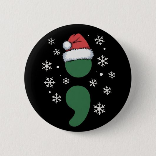 メンタルヘルスクリスマスうつ病啓発Xmas 缶バッジ (正面)