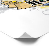 メンタルヘルスクロスとハート ポスター (角)