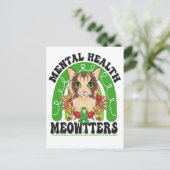 メンタルヘルスケア にゃんにゃん ランbow キットン ポストカード (スタンド正面)
