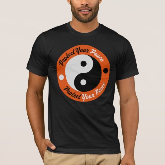 メンタルヘルスケア ウェルネス マインドフルネス 平穏な心を守ろう Tシャツ (正面)