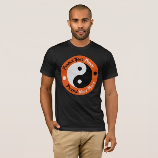 メンタルヘルスケア ウェルネス マインドフルネス 平穏な心を守ろう Tシャツ (正面フル)