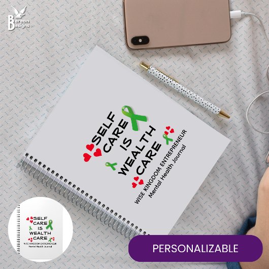 メンタルヘルスケア 自己ケアは富ケア キリスト教徒 ノートブック