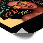 メンタルヘルスセラピストアフロ女性黒史M ポスター (角)