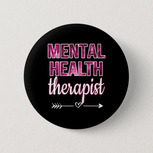 メンタルヘルスセラピストメンタルヘルスカウンセラーTh 缶バッジ (正面)