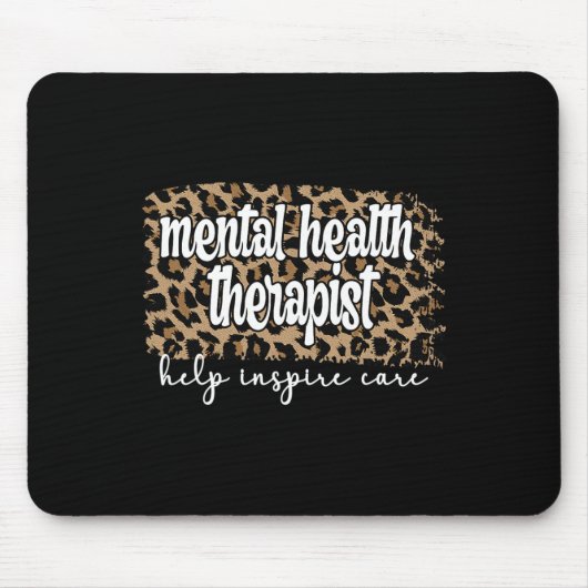 メンタルヘルスセラピストメンタルヘルスセラピー マウスパッド (正面)
