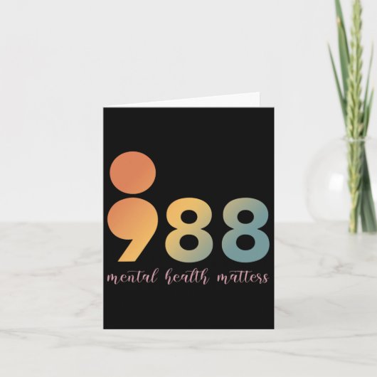 メンタルヘルスセラピー988セミコロンカウンセラーPosi カード (正面)