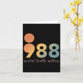 メンタルヘルスセラピー988セミコロンカウンセラーPosi カード (黄色い花)