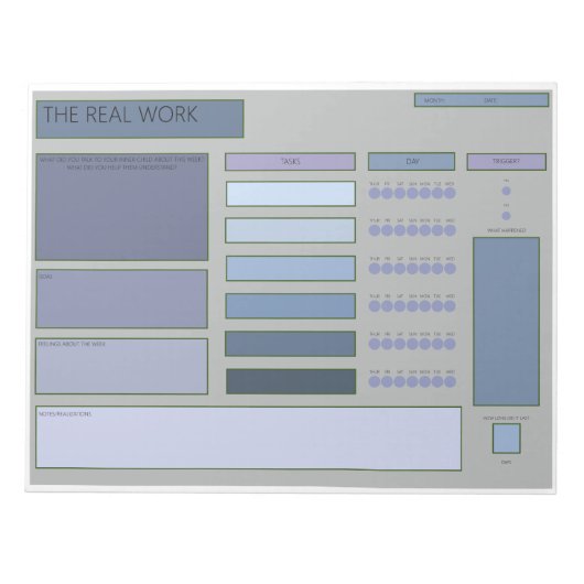 メンタルヘルストラッカー ノートパッド (正面)