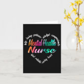 メンタルヘルスナースハートワードクラウドウォーター色ラ カード (黄色い花)