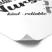 メンタルヘルスナースハートワードクラウド ポスター (角)