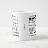 メンタルヘルスナース – 属性+赤いハート ジャンボコーヒーマグカップ (正面)