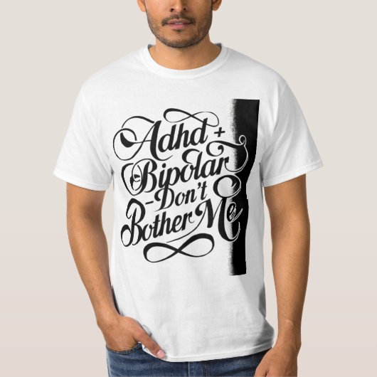 メンタルヘルスバイポーラおよびADHD Tシャツ (正面)