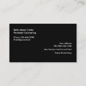 メンタルヘルスプロフェッショナル名刺 名刺 (裏面)