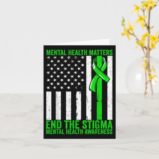 メンタルヘルスメンタルヘルス認識度の終了Stig カード (黄色い花)