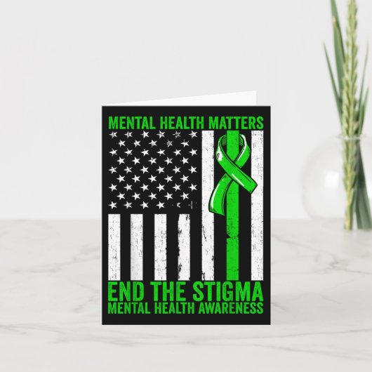 メンタルヘルスメンタルヘルス認識度の終了Stig カード (正面)