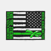 メンタルヘルスメンタルヘルス認識度の終了Stig フリースブランケット (正面(横))