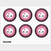 メンタルヘルス問題かわいい猫 ラウンドシール (シート)