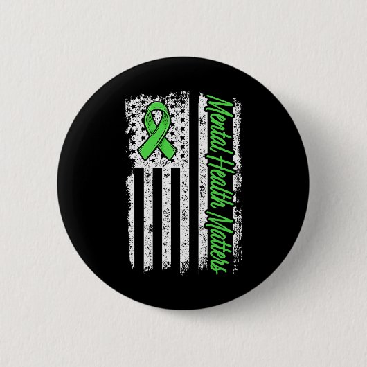 メンタルヘルス問題がスティグマメンタルヘルスと戦うA 缶バッジ (正面)