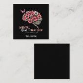 メンタルヘルス問題はスティグマを終了し、認識度を上げる スクエア名刺 (正面/裏面)