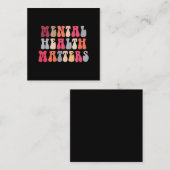 メンタルヘルス問題セラピスト自閉症 スクエア名刺 (正面/裏面)