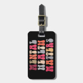 メンタルヘルス問題セラピスト自閉症 ラゲッジタグ (正面縦)