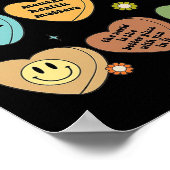 メンタルヘルス問題フローラ脳図健康 ポスター (角)