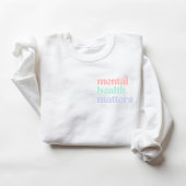 メンタルヘルス問題レトロ引用文パステルレインボー スウェットシャツ