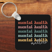 メンタルヘルス問題レトロ認識度 キーホルダー (正面)