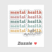 メンタルヘルス問題レトロ認識度 シール (シート)