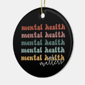 メンタルヘルス問題レトロ認識度 セラミックオーナメント (左)