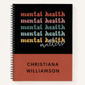メンタルヘルス問題レトロ認識度 ノートブック (正面)