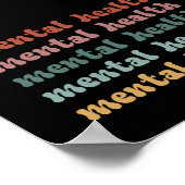 メンタルヘルス問題レトロ認識度 ポスター (角)