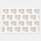 メンタルヘルス問題レトロ認識度 ラッピングペーパーシート (正面2)