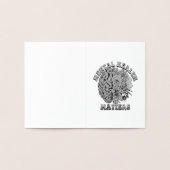 メンタルヘルス問題座席表ホルダーTシャツ 箔カード (内部)