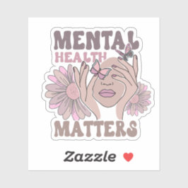 メンタルヘルス問題認識度レトロフローラ ガーリー シール