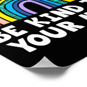 メンタルヘルス問題 – あなたの心に親切にするレインブ ポスター (角)