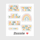メンタルヘルス問題、かわいいメンタルヘルスパック シール (シート)