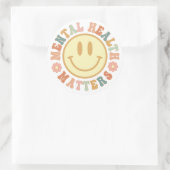 メンタルヘルス問題，不安，かわいいメンタルヘルス ラウンドシール (バッグ)