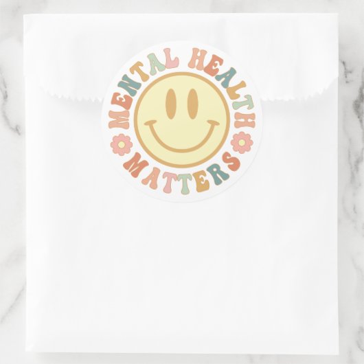 メンタルヘルス問題,不安,かわいいメンタルヘルス ラウンドシール (バッグ)