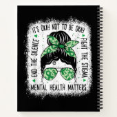 メンタルヘルス問題Messy Bunメンタルヘルス戦争 ノートブック (裏面)