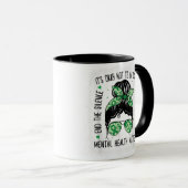 メンタルヘルス問題Messy Bunメンタルヘルス戦争 マグカップ (正面右)
